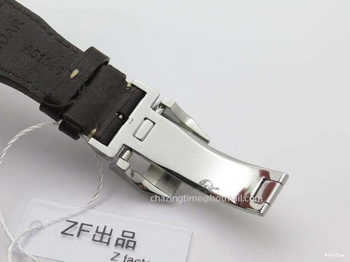 MIROTIME 0216 Pilot Chrono SS IW387808 CF3 ZF 1:1 Best Edition On Brown Leather Strap A Soft 7328